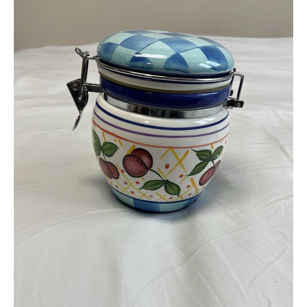 Capriware by Michael’s Orchard Hand Painted Kitchen Canister Cookie Jar